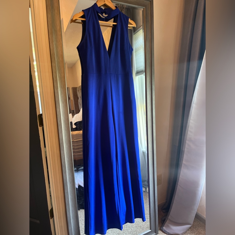 H&M Royal Blue Sexy Sleeveless Jumpsuit